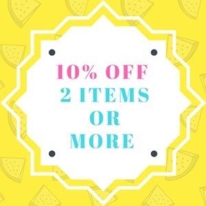 Bundle two or more items for 10% discount